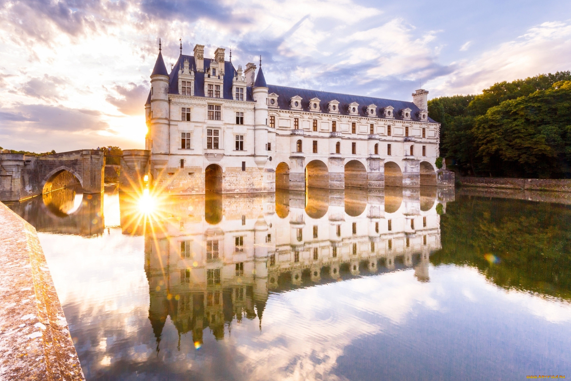 ,   , , chateau, de, chenonceau, france